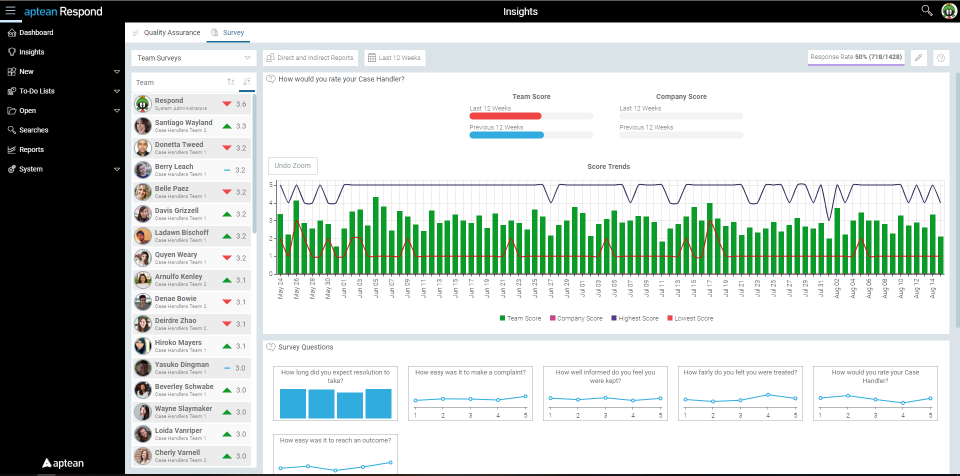 screenshot of Aptean Respond